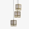 Sheesh Handcrafted Hanging Lamp Cluster of 3