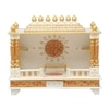 D'Dass White Sheesham and Mdf Wooden Temple For Pooja In Home and Office
