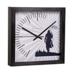 Shri Ram Wooden Wall Clock with Devotional Silhouette Design