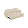 Scarlet  Pull Out Sofa cum Bed  in Beige Colour