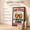 The Castle Decor Funny Bar Rules Wall Art Framed Painting 16x24 Inch (Style 1)