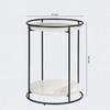 Two Layer Marble Side Table Gold