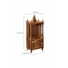 Phiv Sheesham Wood  Prayer Unit in Teak Finish