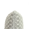 Popcorn Knit Cushion Cover  Vanilla Grey Melange 12X20  Inches