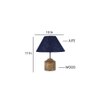 Judy Blue Natural Fiber Shade Table Lamp with Natural Wooden Base