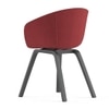 Poulain Engineered Wood Dining Chair in Red Colour