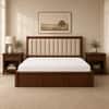 Tarang Solid Wood Compact King Bed Hydraulic Storage Provincial Teak Finish Mattress 72 x 72 Inches