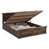 Prashiv Sheesham Wood King Size Bed In Provincial Teak Finish  With Hydraulic Storage (72 x 78 inches)