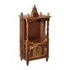 Phiv Sheesham Wood  Prayer Unit in Teak Finish