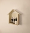 Torino Wooden Wall Shelf Organiser With Key Holders