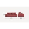 Calliro 3 Pull Out Sofa Cum Bedwith storage In Pink Colour