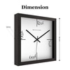Quirky Square Wooden Wall Clock with “Ish” Dial Design