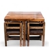 Kingston Sheesham Wood 4 seater Dining Table Set in Teak Finish