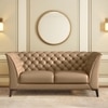 Weston 2 Seater Premium Italian Leather Sofa In Ecru