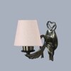 Devansh Metal Electric Wall Light in Antique Gold Colour with White Shade Count of 1 Light