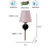Devansh Metal Electric Wall Light in Black Colour with Grey Shade Count of 1 Light