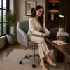 Doe Buck Colm Modern Grey Leatherette Office Chair