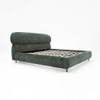 Atlas Engineered Wood Queen  Size Bed Without Storage (Green Colour)