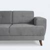 Riga 5 Seater Velvet Fabric Left Hand Side Lounger in Dark Grey