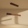 Slimline 36 Brown Solid Wood Single Hanging Light