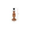 Fura Brown Handmade Ethenic wooden Table lamp in Trophy design with Black fabric shade