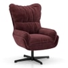 Marson Swivel Lounge Chair in Berry Red Colour