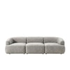 Zenliving Wood 3 Seater With Upholstery Non Storage Sofa In Grey Colour