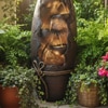 Brown Fiber Glass Magnum Lamp Water Fountain