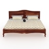 Cartier Solid Wood Queen Size Non Storage Bed In Brown Finish