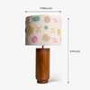 Gesu Table Handcrafted  Lamp with cotton embroidery shade
