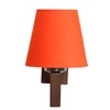 Devansh Solid Wood Electric Wall Light in Orange Colour with Orange Shade Count of 1 Light