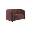 Homro Velvet 1 Seater Sofa in Pink Colour