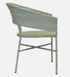 Geelong Wicker Table And Chair Set White And Black Finish