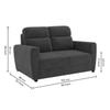 Alvaro Velvet 2 Seater Sofa Dark Grey Color