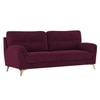 Osbert Velvet 3 Seater Sofa in red wine Color
