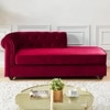 Ease Velvet Chaise Lounger in Maroon Colour