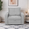 Eden  Pull Out Sofa cum Bed  in Grey Colour