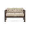 Farmone 2 Seater Wooden Sofa (Brown)