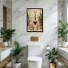 The Castle Decor Funny Giraffe Reading Newspaper Bathroom Wall Art 8x12 Inch