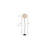 Cairo Beige Natural Fiber Floor Lamp with Black Iron Base