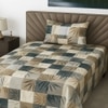 Multicolor Geomertrical 210 TC Mix Cotton Flat Single Bed Size Bedsheet With 1 Pillow Cover From Threads