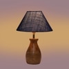 Devansh Blue Jute Table Lamp With Wood Natural Base (10X12.5 Inches)-35