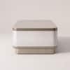 The Grand Executive Dual Drawer MDF Coffee Table Cream Gloss Bronze Trim
