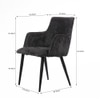 Serenity Fabric Dining Chair in Grey Colour