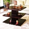 Thames Sheesham Wood Accent Square Coffee Table In Dark Walnut Finish