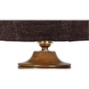 Christabel Brown Jute Table Lamp with Natural Wood Base