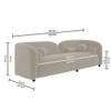 Homro Velvet 2 Seater Sofa in Cream Colour