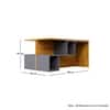 Hexa Engineered Wood Coffee Table With Storage In Giant Wood And Slate Grey