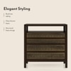 Masai Solid Wood Chest Of Drawers In American Walnut Finish With 2 Tone Finish
