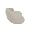 Luxelounge Wood 2-Seater + Ottoman With Upholstery Non Storage Sofa In White Colour